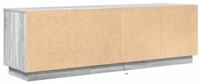 szürke sonoma színű TV-szekrény LED-lámpákkal 160,5x41x50 cm