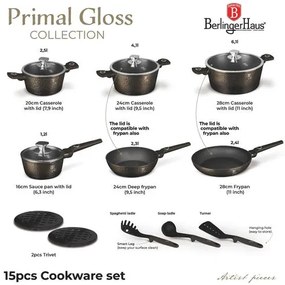 BerlingerHaus 15 részes edénykészlet Primal Gloss Collection BH/8244