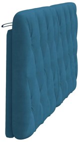 kék bársony fejtámla párna 160 cm