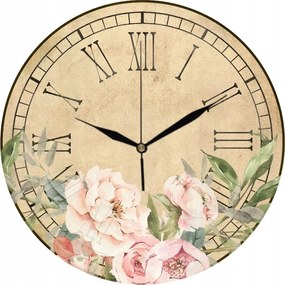 Falióra római számokkal, virágokkal 35 cm