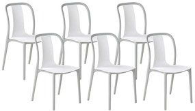 Szürke és fehér kerti szék hatdarabos szettben SPEZIA Beliani