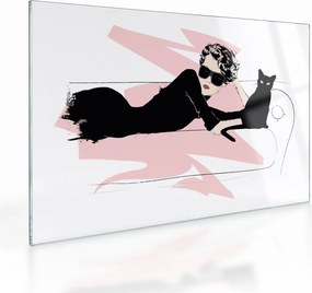 Üveg kép - Fashion lady (70x50 cm)