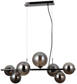 ITALUX PND-406007-7A-BCR - Csillár zsinóron CANELLO 7xG9/5W/230V fekete