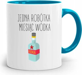 Kék Építő Bögre Egy Kézimunka És Vodka nyomott mintával