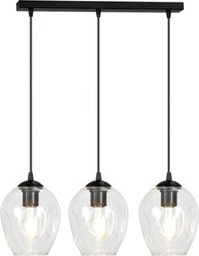Emibig modern függeszték istar fekete átlátszó emi679/3