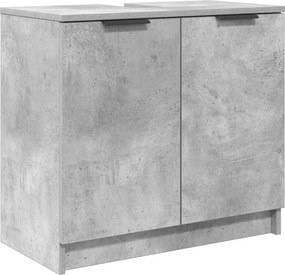 vidaXL Fürdőszoba Székény Beton Szürke 64,5 x 33,5 x 59 cm Faanyag