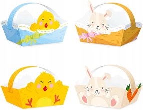 Húsvéti Kosarak Diy Csirkék És Nyulak 1csomag/4db