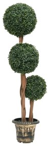 zöld gömbalakú cserepes műpuszpáng 119 cm