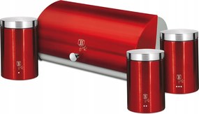 3 db-os edény- és kenyértartó szett Metallic Line Burgundy BerlingerHaus BH-6729