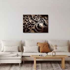 Kép - Óra alkatrészek (üvegen) (70x50 cm)