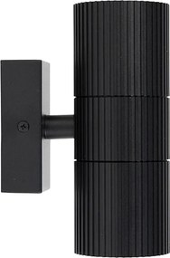 Ipari kültéri fali lámpa fekete 2 fényes IP44 - Vigo