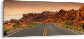Az út és a sziklák képe (120x50 cm)
