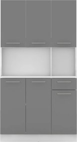 Hatajtós szekrény, fehér/grafit, PELION NEW