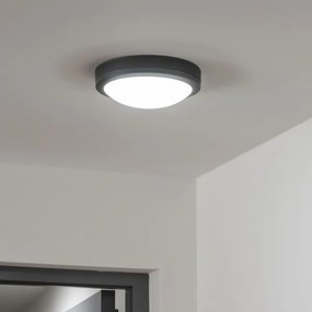 Brilagi kültéri mennyezeti LED lámpa 20W, 230V, 23 cm, IP54, antracit