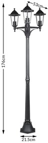 monzana® Fali lámpa Willow - antracit