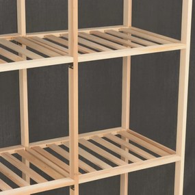 szürke szövet ruhásszekrény 173 x 40 x 170 cm