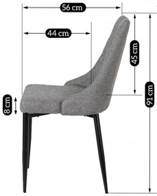 Szürke Szövet Étkezőszék. CORK 2