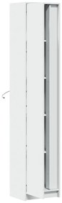 fehér szerelt fa magasszekrény LED-ekkel 41,5 x 32,5 x 200 cm
