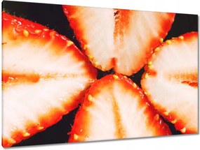 Vászonkép 120x80 Eper szeletek