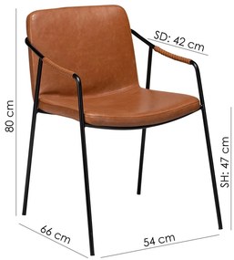 Boto barna bőrutánzat étkezőszék - DAN-FORM Denmark