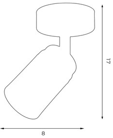 Spotlámpa RENO 1xGU10/8W/230V fekete/arany