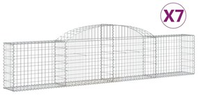 7 db íves horganyzott vas gabion kosár 300x30x60/80 cm