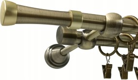 Függönykarnis Dupla Antik Arany 16+16mm Salerno 160cm