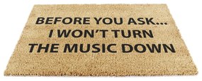 Kókuszrost lábtörlő 40x60 cm Loud Music – Artsy Doormats