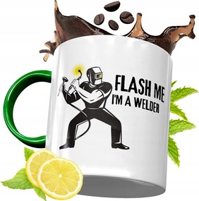 Zöld Bögre Hegesztőnek Születésnapra Ajándék fényképes nyomtatással