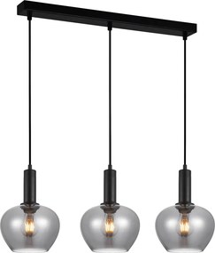 Italux modern függeszték stabla fekete füstös itxpnd-30084-3-bk-sg