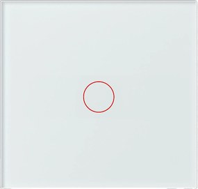 Fénykapcsoló szimpla normál fehér üveg 60mm-es dobozhoz