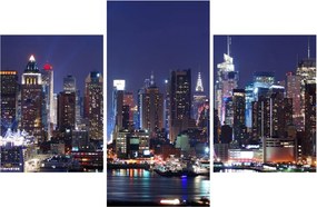 Kép - New York-i felhőkarcolók megvilágítva (90x60 cm)