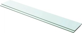 vidaXL 2 db átlátszó üveg paneles polc 100 x 15 cm