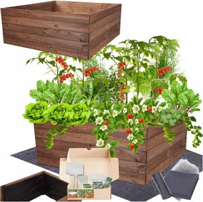Zöldségágyás magasított láda inspekt virágtartó impregnáló 45x120x120