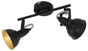 Eglo 75512 - THORNTON spotlámpa 2xE14/28W/230V fekete/arany