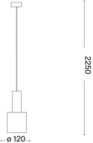 Ideal Lux - Csillár zsinóron HOLLY 1xE27/60W/230V átm. 12 cm réz