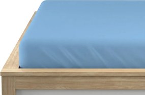 Jersey világoskék lepedő BASIC 90x200 cm