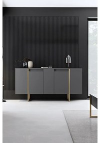 Konzolasztal Luxe - Anthracite, Gold