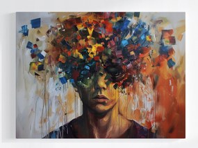 Canvas Vászonkép Absztrakt Portré Színes Kifejezés 100x75