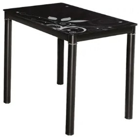 Étkezőasztal 100 cm Damion (fekete + fekete) (4 fő részére). 1050081