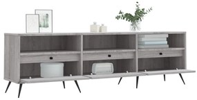 szürke sonoma színű szerelt fa TV-szekrény 150x30x44,5 cm