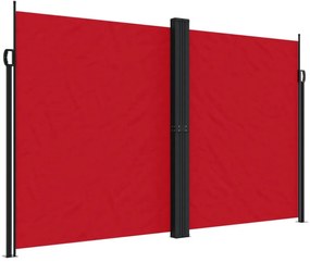 piros behúzható oldalsó napellenző 200 x 600 cm