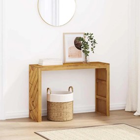 konzolasztal 110x35x75 cm tömör fa teakfa