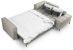 Santo világosszürke kinyitható sarokkanapé, jobb oldali - Milo Casa