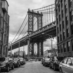Poszter 20x20cm Híd Manhattanben, Assaf Frank