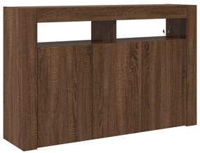 Oldalszekrény Barna tölgy Mérnöki fa 116 x 30 x 75 cm