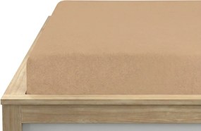 Frottír gumis lepedő PREMIUM bézs 140x200 cm