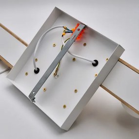 Csillár zsinóron CORTINA 2xE27/15W/230V + 2xG9/5W/230V fehér/tölgy