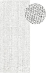 Világosszürke kétoldalas-kézi szövésű juta futószőnyeg 80x200 cm Bouclé Jaipur – Hanse Home