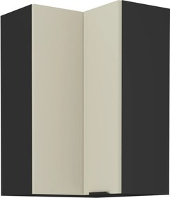 Felső sarokszekrény kasmír/fekete, ARAKA 60x60 GN-90 2F